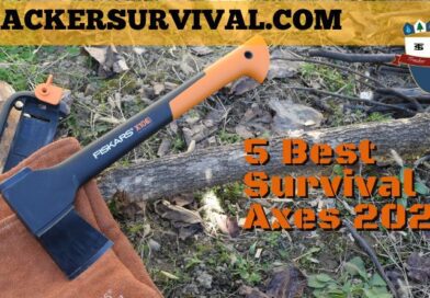 The 5 Best Survival Axes , Fiskars X10 With Sheath.