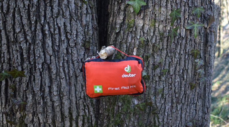 First Aid Kit hanging on a peg