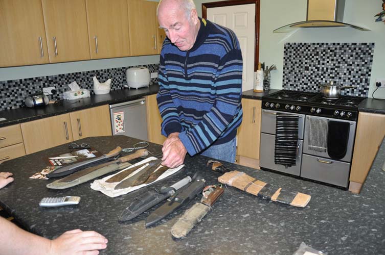 John (Lofty) Wiseman in his kitchen