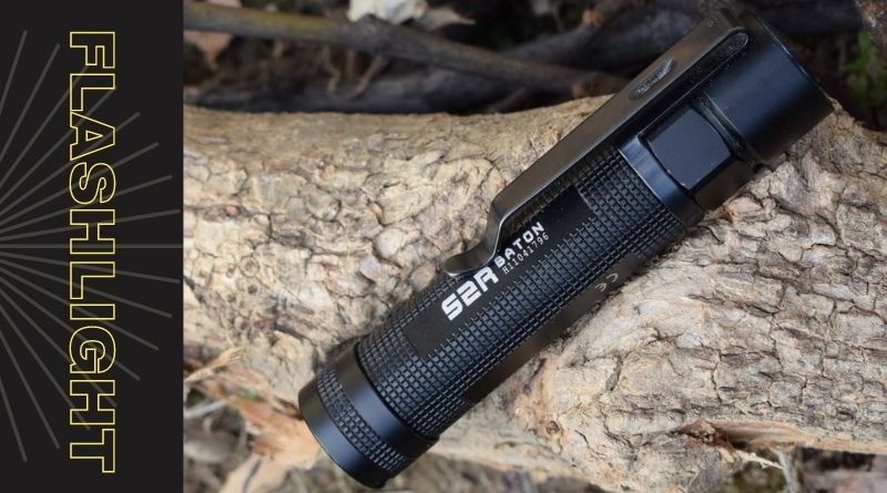 An Image Of A Black S2R Baton Flashlight