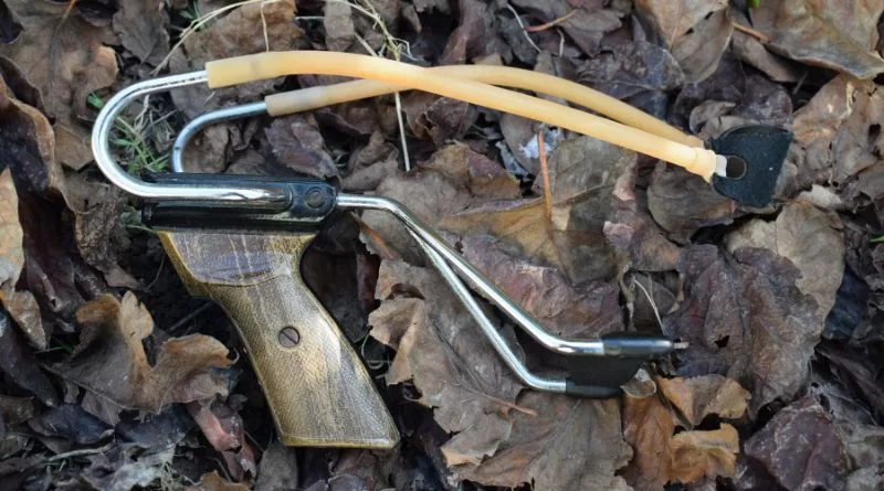 Modern Slingshot Compared To Shepherds Sling For Survival And Hunting.